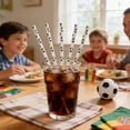 thumbnail image 4 of EGNMCR Goal-Scoring Theme For Soccer Matches Theme For The Theme Party Tableware Disposable 7-in 9-in Paper Plates Paper Cup Tissue Set Of Party-Themed Paper Plates Paper Disposable Tableware Set, 4 of 6
