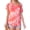Red, variant on Women's Tie Dye V Neck Short Sleeve Loose Tee Shirt