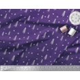 thumbnail image 2 of Soimoi Purple Rayon Fabric Asterisk & Snow Nature Print Fabric by the Yard 56 Inch Wide, 2 of 5