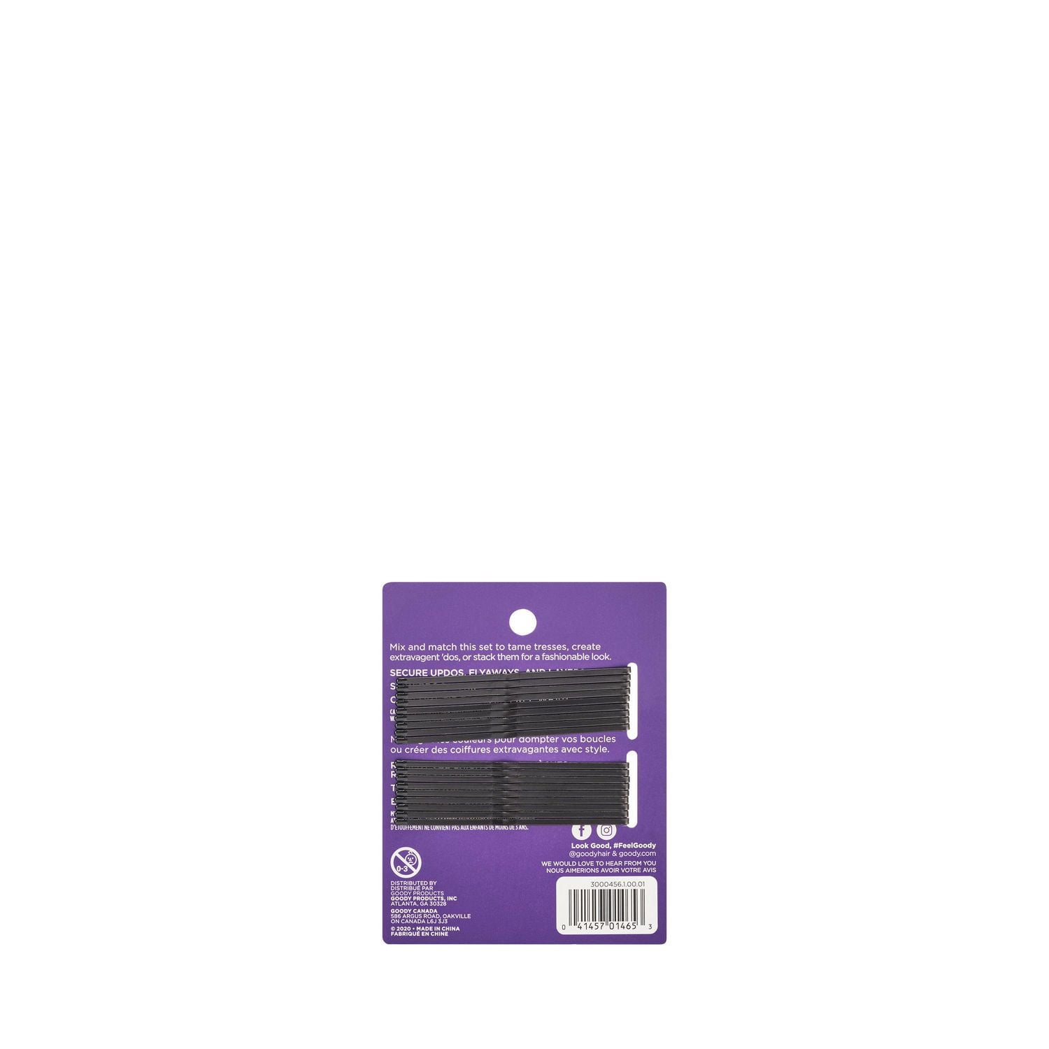 Goody Ouchless Bobby Pins - 3" Hair Pins - Secure Hold - 18 Ct