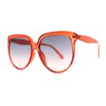 thumbnail image 3 of Womens Oversize Nerdy Round High Temple Horn Rim Sunglasses Light Red Smoke, 3 of 4