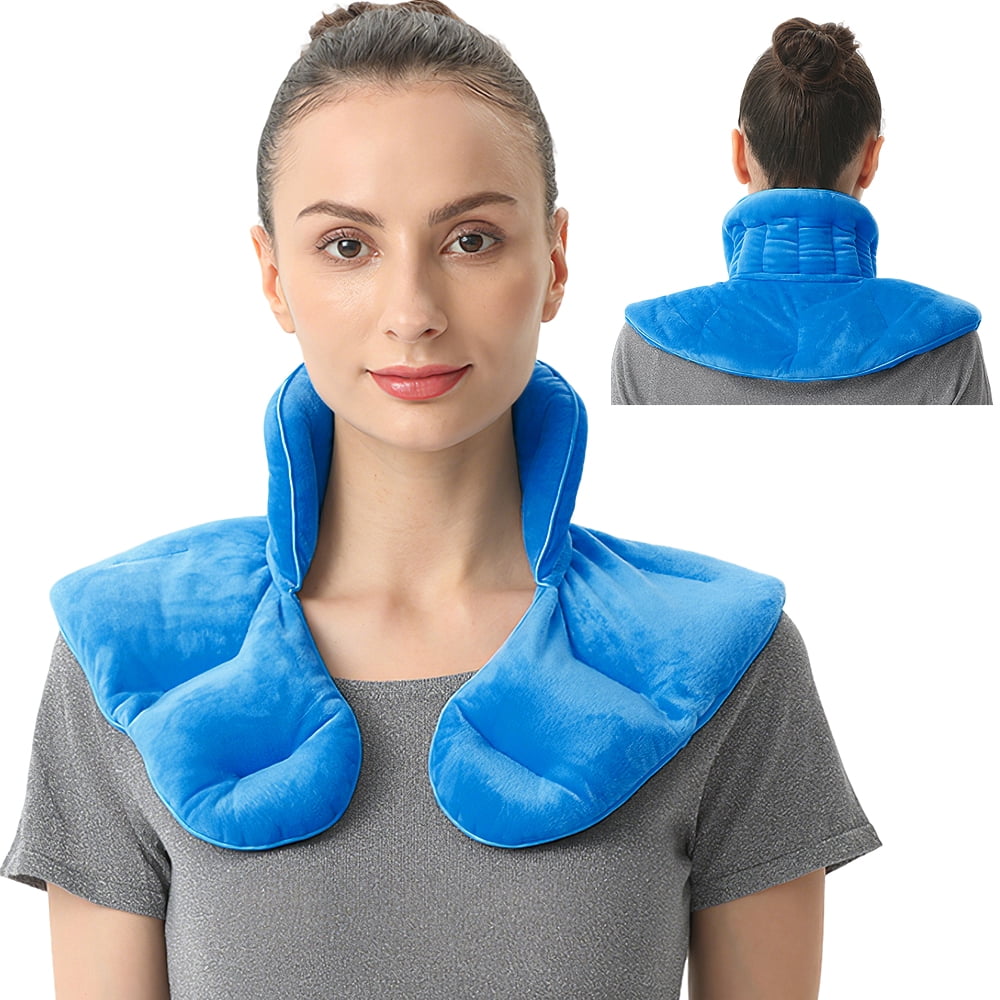 Teetheory Microwavable Heating Pad for Neck and Shoulders, Hot & Cold Compress for Muscle Discomfort, Stress Relief, U-Shaped Design for Home Office