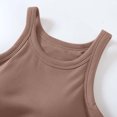 thumbnail image 4 of Timegard Camisoles pour Femmes Côtelées d'Été à Col Rond Sans Manches Confortables Courtes avec Soutien-Gorge Intégré, 4 of 6