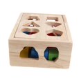 thumbnail image 2 of Siruishop Wooden Shape Sorting Box Classic Blocks Threading Toy for Children Kids Baby 16 Holes, 2 of 8