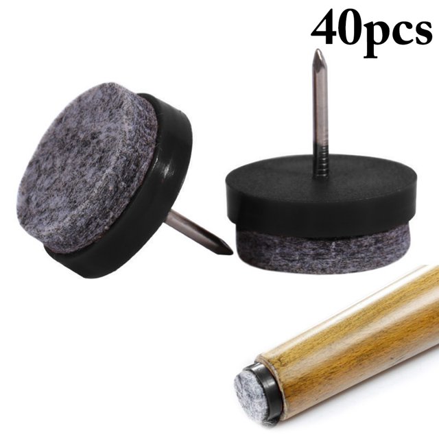 40PCS Furniture Glide Nail on Multifunctional Furniture Slider Felt Pad