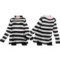 thumbnail image 5 of Women Hollow Knit Long/Short Sweater Adults Color Block Stripe Pattern Long Sleeve  Neck Pullover Streetwear Warm Autumn, 5 of 5