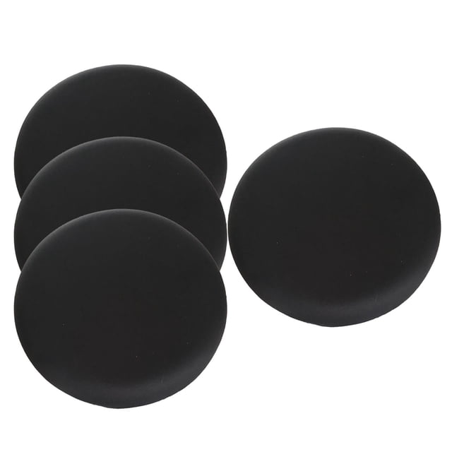 Baosity Bar Stool Covers Round Washable Protector Stool Slipcover in black, designed for 12-18 inch round stools. Made of polyester and spandex, these elastic stretch covers are wrinkle-resistant, anti-pilling, and soft to the touch. Ideal for protecting round stools from stains, pet damage, and wear. Suitable for home decor, dining chairs, bar stools, and more.