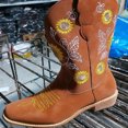 thumbnail image 4 of Western Boots Chunky Heel Embroidered Cowboy Boots Square Toe Boots for Women, 4 of 10