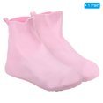 thumbnail image 4 of Unique Bargains Couvre-Chaussures Imperméables en Silicone Réutilisables et Pliables 22x15cm pour Surchaussures, Rose, 4 of 7