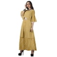 thumbnail image 4 of Moomaya Printed High Low Crop Top Kurti Palazzo Set Ethnic Indian Clothing Set For Womens, 4 of 8