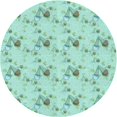 thumbnail image 1 of Ahgly Company Tapis d'Intérieur Lavable en Machine Carré Transitionnel Vert Émeraude, 3 Pieds Carré, 1 of 7