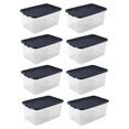 thumbnail image 1 of Sterilite 116 Qt Heavy Duty Box Stackable Storage Bin with Lid, (8 Pack), 1 of 9