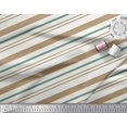 thumbnail image 3 of Soimoi Green Silk Fabric Diagonal Stripe Printed Fabric 1 Yard 42 Inch Wide, 3 of 5