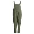 thumbnail image 4 of Pompotops Salopette Sans Manches pour Femmes Ample en Coton et Lin Longue Combinaison de Soirée, 4 of 8