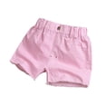thumbnail image 1 of Birdeem Spring and Summer Cute Solid Button Girls Pocket Elastic Waist Comfy Shorts Jeans, 1 of 12
