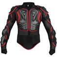 thumbnail image 1 of Motorcycle Armor Jacket for Outdoor Activities - Protective Gear for Biking, Skateboarding, and Skiing - Durable PE Shell with EVA Foam Padding - Available in Red, Size 2XL, 1 of 7