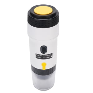 Machine à café portable multifonctionnelle, 304 Matériel en acier inoxydable Utilisation polyvalente 3 en 1 Coffee Maker Voyage pour le Camping Randonnée RV OfficeWhite