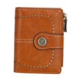 thumbnail image 3 of Esquirla Small Wallet Multifunctional Foldable Short Wallet for Street Shopping Women brown, 3 of 8