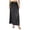 Black, variant on Women's Soft Satin Half Slip - Long Underskirt with Elastic Waist, Solid Color, Perfect for Wedding Dresses