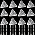 thumbnail image 3 of 36Pcs Acrylic Corner Brackets with Semitransparent Screws Clear 3-Hole Right Angle Joint Brace Brackets, 3 of 5