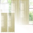 thumbnail image 1 of French Lace Window Curtain Elegant Semi Sheer Panel With Through Bar Design For Classic Interior, 1 of 8