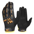 thumbnail image 2 of Miulika Full Finger Touchscreen Motorcycle Gloves Shock Absorption Anti-Slip Finger Black Orange M, 2 of 9