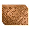 thumbnail image 2 of FASÃ„DE Rings Decorative Vinyl 18in x 24in Backsplash Panel in Antique Bronze (5 Pack), 2 of 15