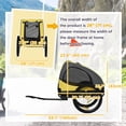 thumbnail image 3 of Aosom Remorque de Vélo pour Chien avec Attelage, Roues pour Chiens Moyens, Jaune, 3 of 10