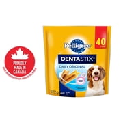 PEDIGREE DENTASTIX Oral Care Original Adult Dog Treats - For Medium Breeds - Reduces Plaque and Tartar Buildup - 40 Sticks