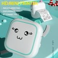 thumbnail image 4 of C25 Mini Pocket Printer 2-inch 58mm Thermal Printer with 200dpi Resolution, Includes 1 Thermal Paper Roll & 10 Adhesive Labels, Rechargeable Battery, Portable Design in Pink or Green, 4 of 6