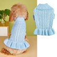 thumbnail image 2 of Hearth & Gear Turtleneck Warm Elegant Rope Pet Sweater Stretch Knit Ruffled Sweater Dress Pet Clothes for Small Dogs Boy Pet Clothes for Medium Dogs Summer Pet Clothes for Medium Dogs Girl Pet Clothes, 2 of 6