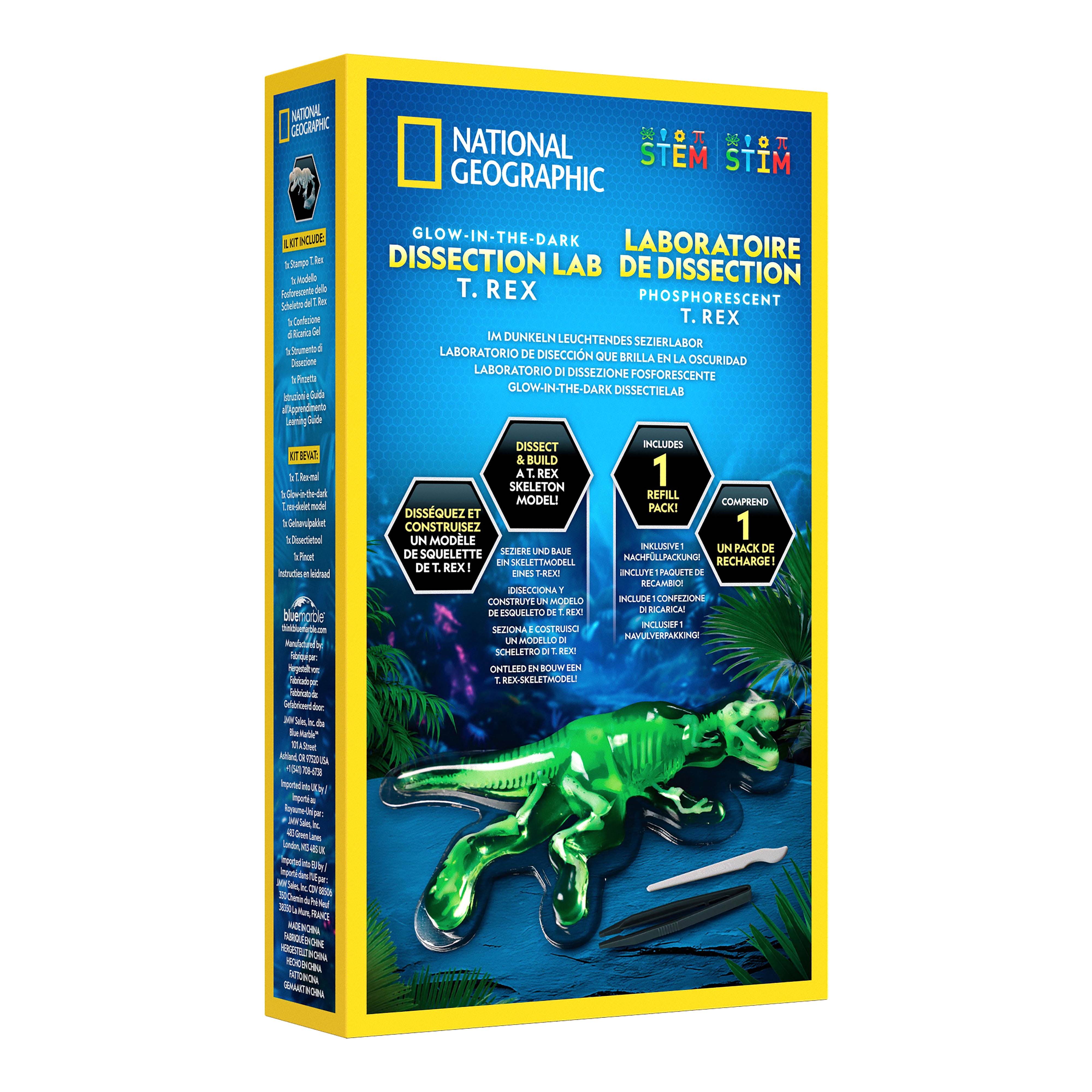 National Geographic Laboratoire de dissection phosphorescent – T-Rex (avec recharge) 6 ans et plus