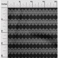 thumbnail image 1 of oneOone Polyester Lycra Fabric Floral & Chevron Block Printed Craft Fabric BTY 56 Inch Wide, 1 of 4
