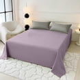 thumbnail image 4 of Uscallm Solid Color Washable Bed Sheet, Polyester Flat Sheet, 250x230cm Queen Size, Soft Breathable Fitted Sheet, Easy Care Wrinkle Resistant Bedding, 4 of 6