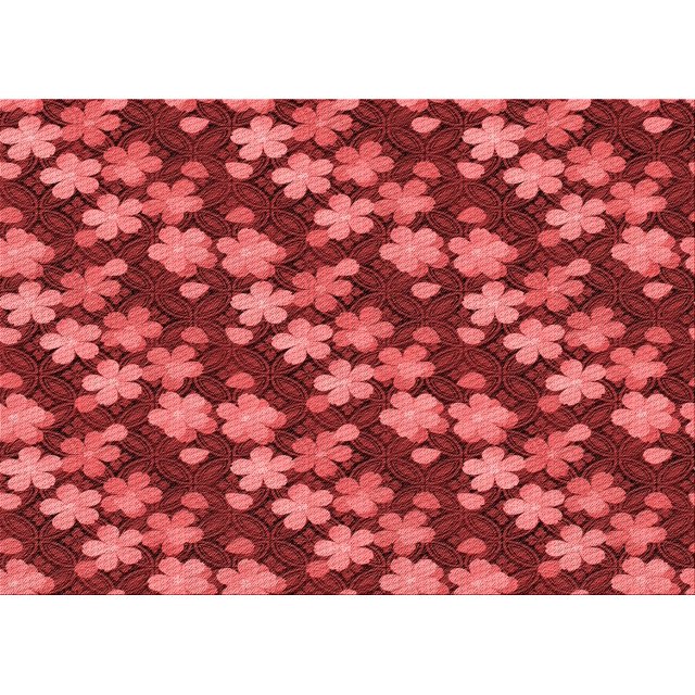 Ahgly Company Tapis d'Intérieur Rectangulaires Transitionnels Rouges Lavables à la Machine, 3 Pieds x 5 Pieds