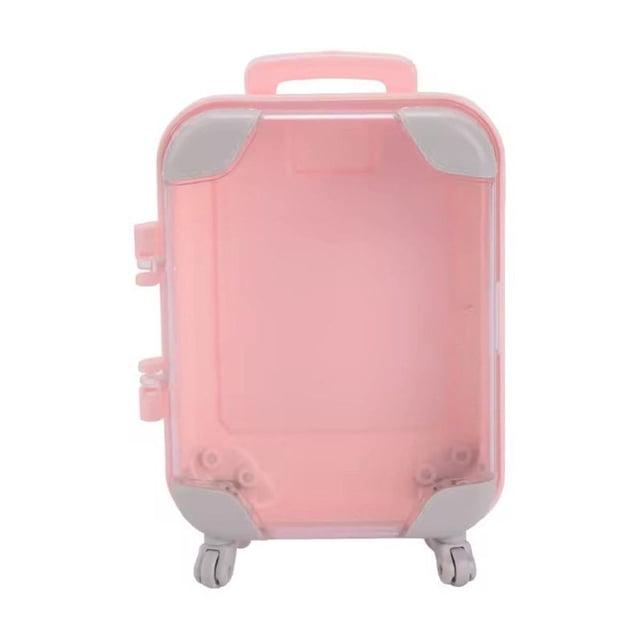 Walkable Mini Storage Trolley Luggage | Compact Portable Cosmetic Organizer Box | Durable Travel Storage Case for Kids Adults | Home Decoration Small Item Carrier | Versatile Use