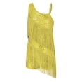 thumbnail image 1 of Ocealan Robe de Danse Latine pour Filles Paillettes Jazz Moderne Fête d'Anniversaire Jupe à Franges Justaucorps Or 6, 1 of 5