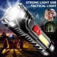 thumbnail image 2 of Lampe de Poche Torche LED Super Lumineuse Rechargeable par USB avec 4 Modes d'Éclairage, Étanche, pour Camping Randonnée Course, Urgence, 2 of 9