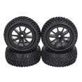 thumbnail image 3 of RC Tires Set, Plastic Wheel Rims Rubber Tires Flexible High Abrasion Resistance 12mm Hex 4PCS Better Grip  For Replacement, 3 of 8