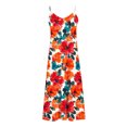 thumbnail image 5 of Ovzne Robes pour Femmes Robe Robes d'Été pour Femmes Imprimé Sans Manches Col Rond Robe Décontractée Longues Robes Robe de Printemps Imprimée Liquidation, 5 of 5
