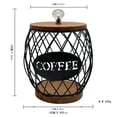 thumbnail image 4 of Binwennn Pantry for Organizing Kitchen Container Clear Containers for Fridge Coffee Pod Holder Coffee With Wooden Lid Coffee Pod Container Organizer For Home Countertop Hotel Family, 4 of 8