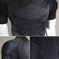 thumbnail image 2 of Men's Padded Compression Shirt Protective Shirt Rib Chest Protector for Football Paintball Baseball, 2 of 8