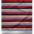 thumbnail image 1 of Soimoi Rayon Fabric Horizontal Stripe Print Fabric by The Yard 56 Inch Wide, 1 of 5