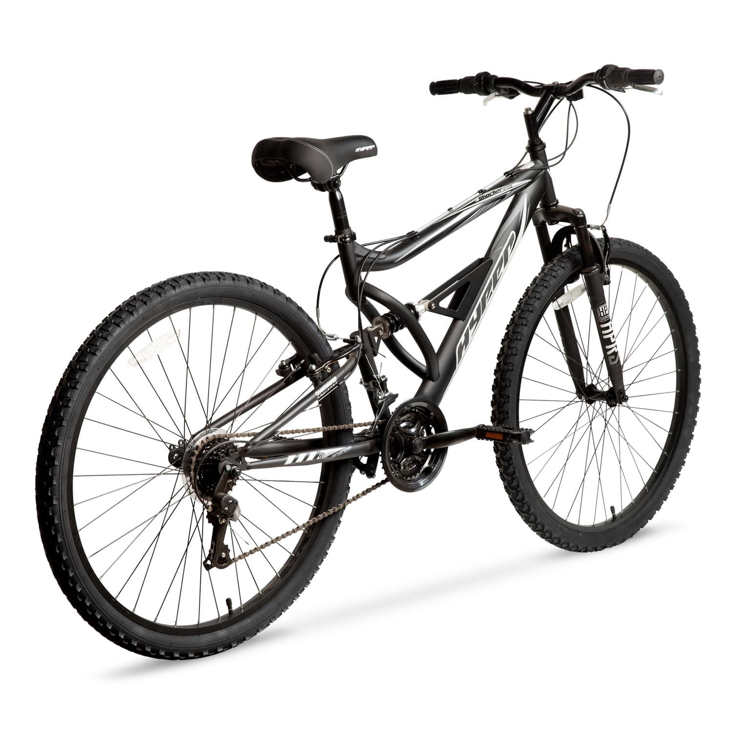 Hyper Bicycles Men's 27.5" Shocker Mountain Bike, Black