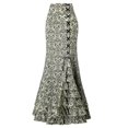 thumbnail image 1 of LSLJS Jupe Sirène Rétro Style Punk Aguichant pour Femmes Vintage de Fête Longue à Volants Queue de Poisson Robe, 1 of 3