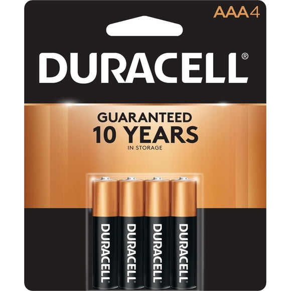 Duracell 1.5V Alkaline Coppertop AAA Batteries, 4 Pack