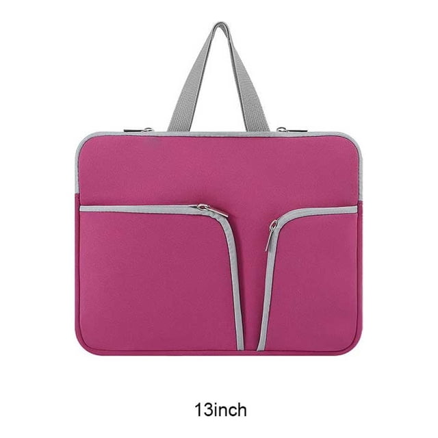 Maoww Housse d'Ordinateur Portable Imperméable Étui d'Ordinateur Sac Portable Pochette Pochette de Transport Protecteur Réutilisable Compartiments Rangement d'Affaires Rose Rouge 13 Pouces