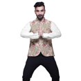 thumbnail image 3 of Atasi Floral Printed Wedding Jackets For Men Nehru Jacket Waist Coat For Festive Season-Medium, 3 of 6