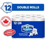 Royale Everyday Comfort, 2 Ply Toilet Paper, 12 Equal 24 Bathroom Tissue Rolls