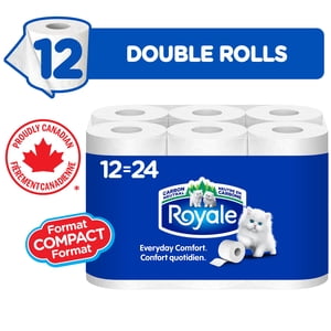 Royale Le confort quotidien, 2 Ply papier hygiénique, 12 Égal 24 Toilettes de salle de bain
